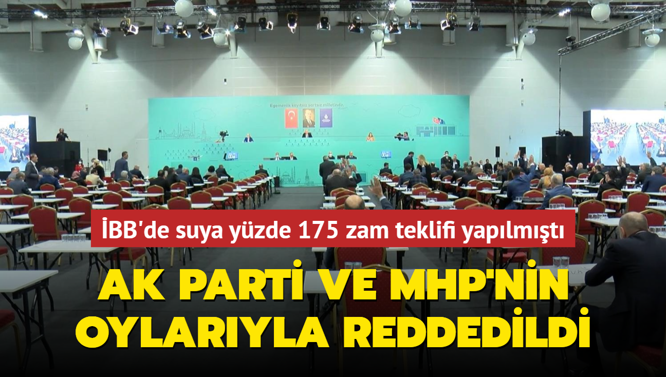 BB'nin suya zam teklifi AK Parti ve MHP'nin oylaryla reddedildi