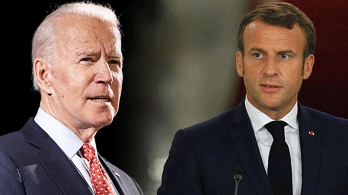 ABD Bakan Biden ve Fransa Cumhurbakan Macron'dan Ukrayna grmesi