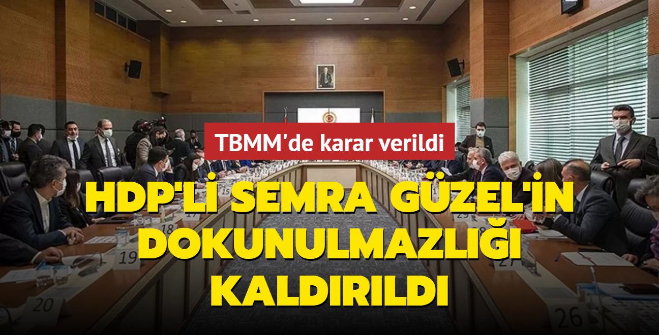 Son dakika haberleri... HDP'li vekil Semra Gzel'in dokunulmazl kaldrld