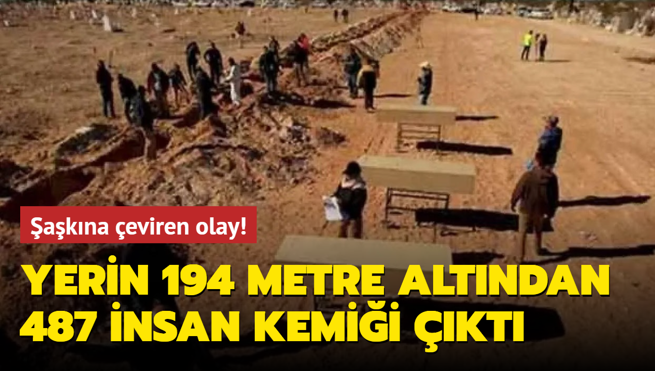 akna eviren olay! Yerin 194 metre altndan 487 insan kemii kt