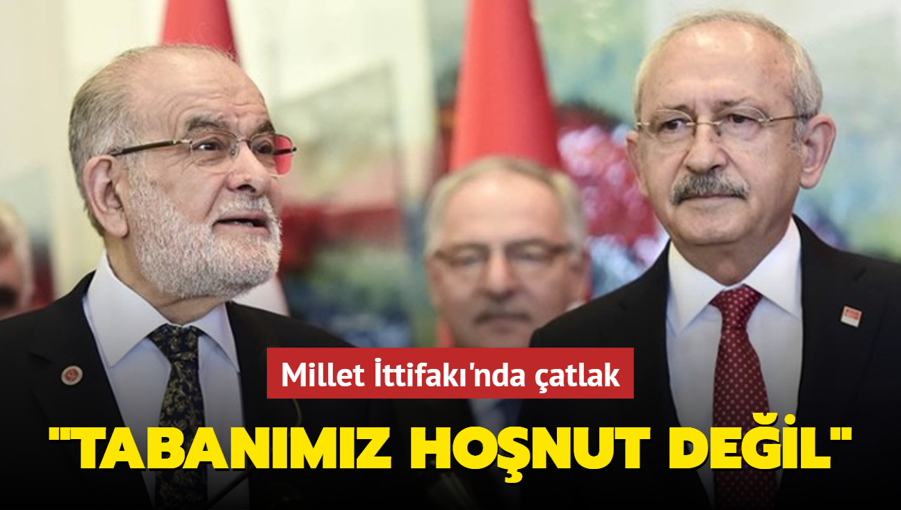 Millet ttifak'nda atlak: Taban CHP ile grnmemizden honut deil