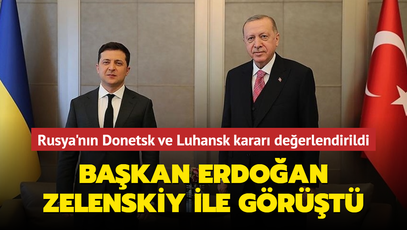 Bakan Erdoan, Ukrayna Devlet Bakan Vladimir Zelenskiy ile grt