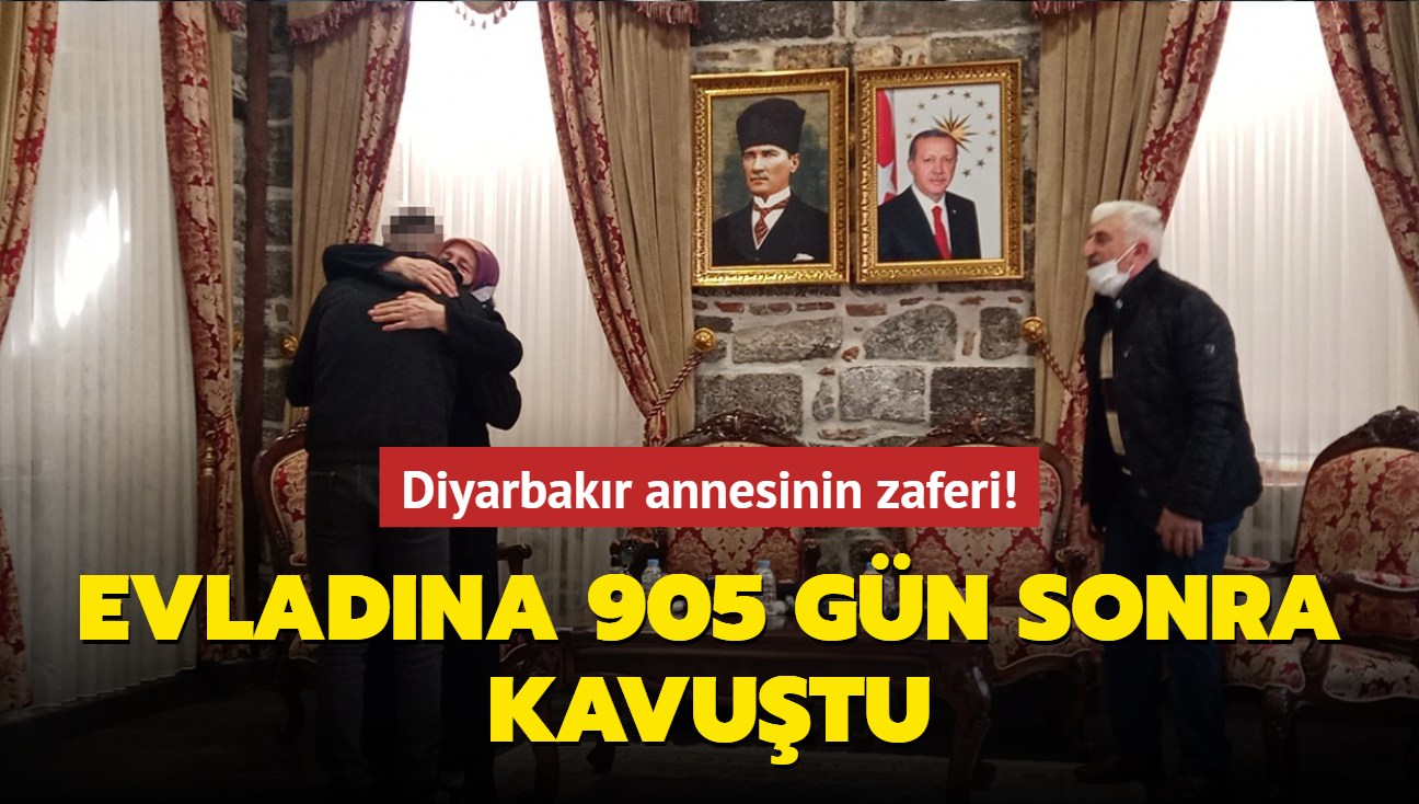 Diyarbakr annesinin zaferi! Evladna 905 gn sonra kavutu