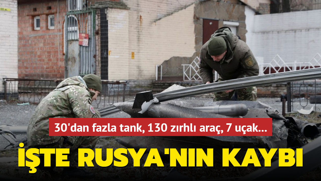 30'dan fazla tank, 130 zrhl ara, 7 uak... te Rusya'nn kayb