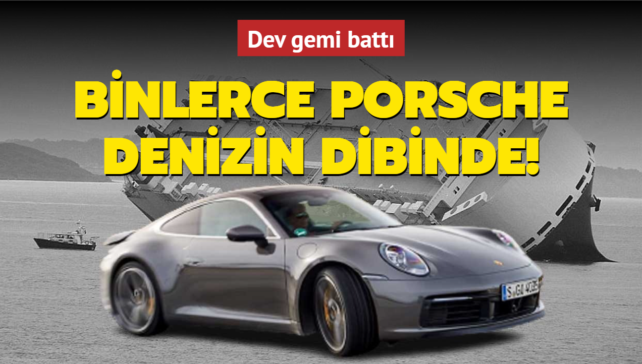 Dev gemi batt... Binlerce Porsche denizin dibinde!