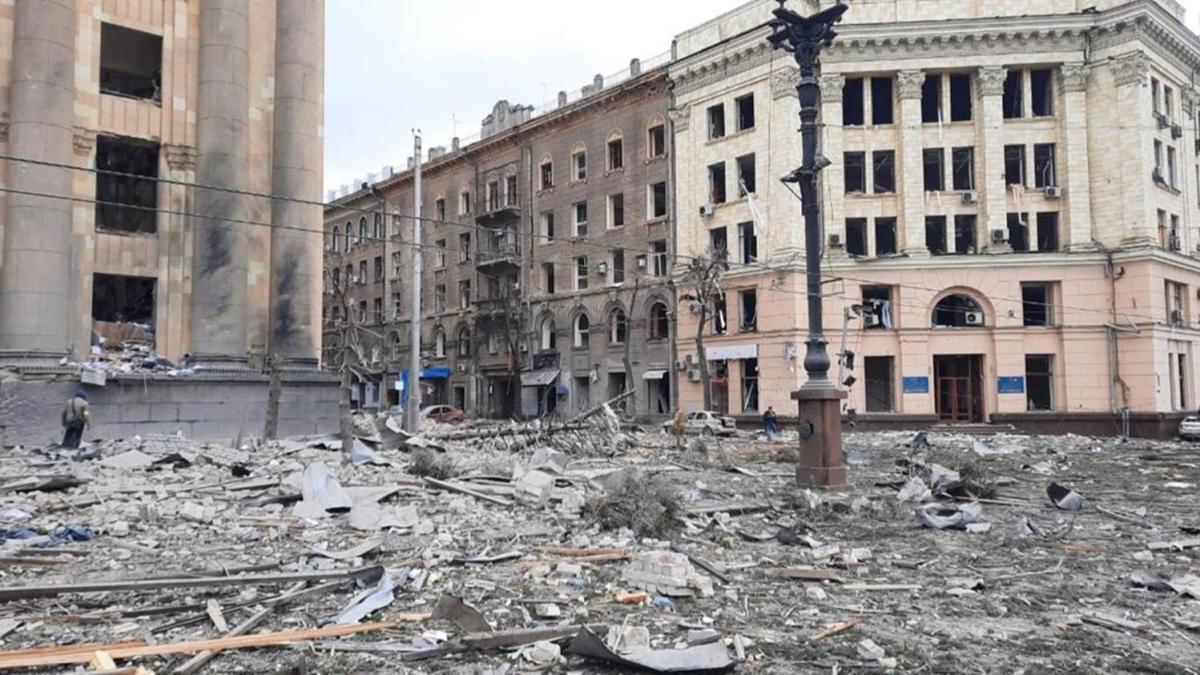 Harkov'da ynetim binasnn bombalanmas sonucu 6 kii yaraland