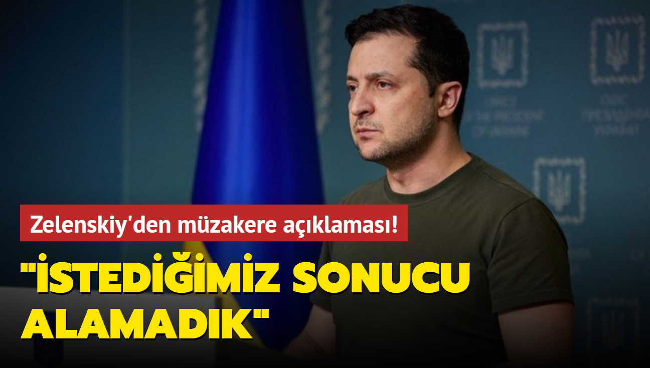 Zelenskiy'den mzakere aklamas! "stediimiz sonucu alamadk"