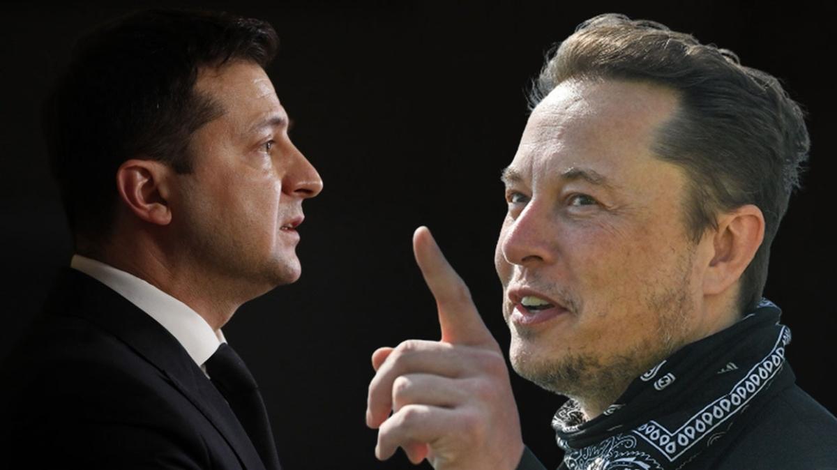 Zelenkiy ile Elon Musk arasnda kritik grme