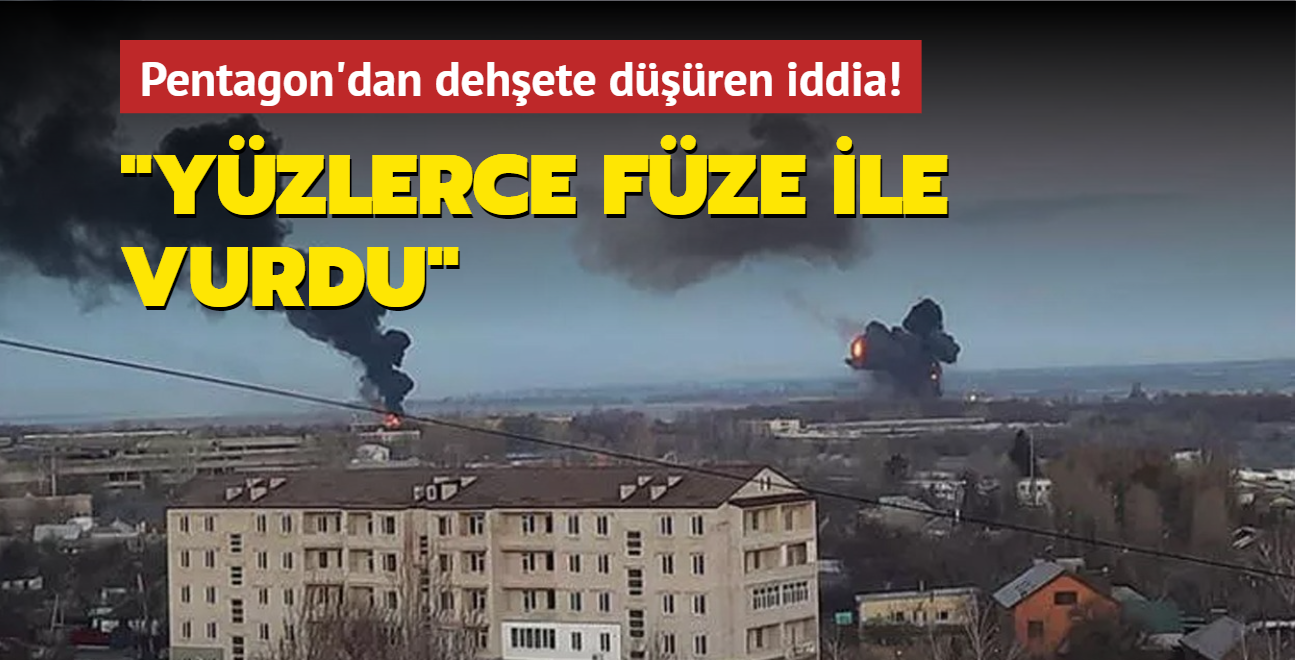 Pentagon'dan dehete dren iddia! "Ukrayna'ya yzlerce fze att"