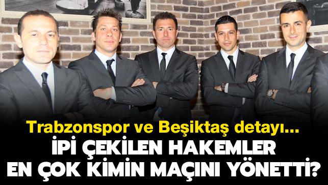 pi ekilen 13 hakem en ok kimin man ynetti" Trabzonspor ve Beikta detay...