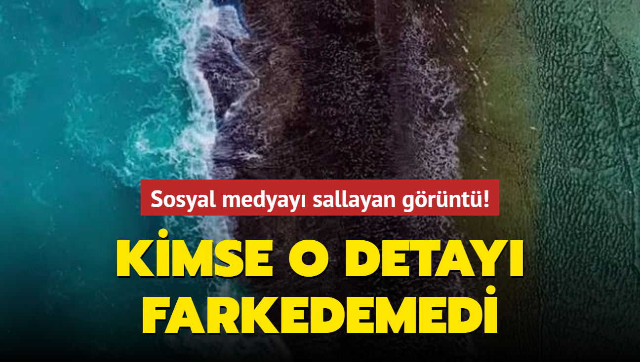 Sosyal medyay sallayan grnt! Kimse o detay farkedemedi