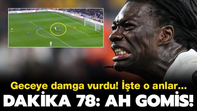 Dakika 78: Ah Bafetimbi Gomis! te Barcelona-Galatasaray mana damga vuran o an...