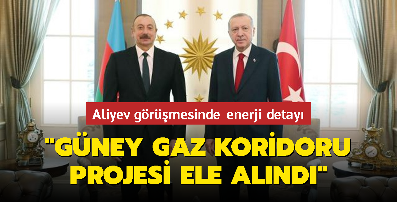 Bakan Erdoan, Aliyev grmesinde enerji detay! Gney Gaz Koridoru projesi ele alnd...