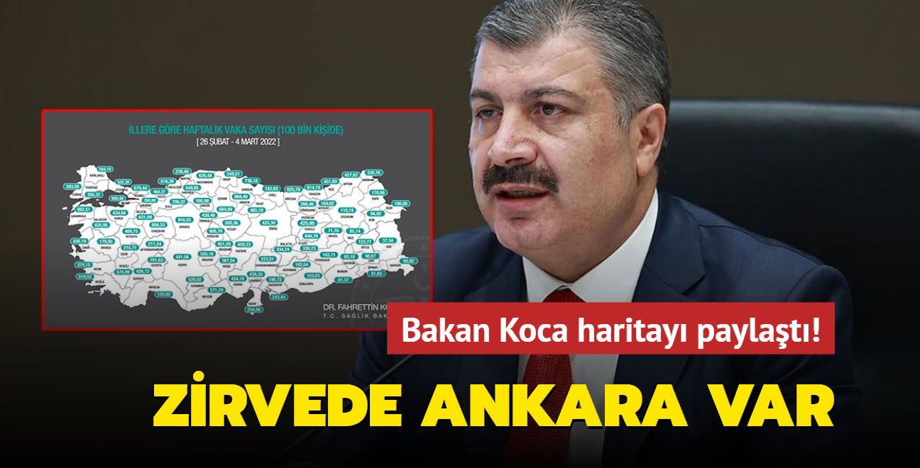 Son dakika haberleri... Bakan Koca illere gre vaka saysn aklad