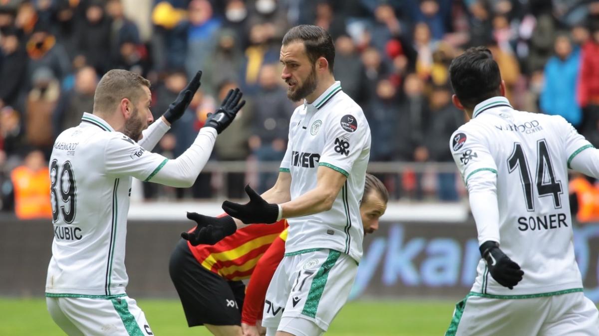 Konyaspor 2-0'dan geri dnd! Kayserispor'un makus talihi yinelendi