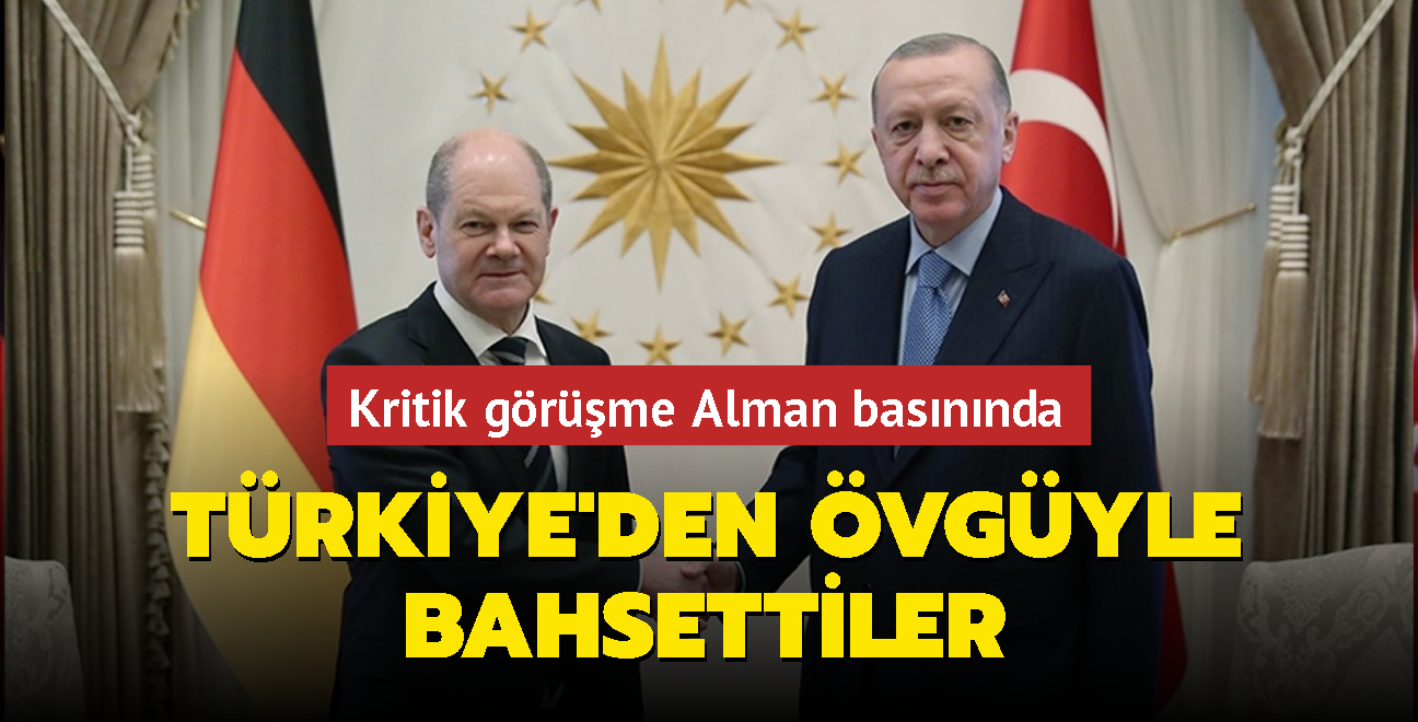 Bakan Erdoan Scholz grmesi Alman basnnda... Trkiye'den vgyle bahsettiler