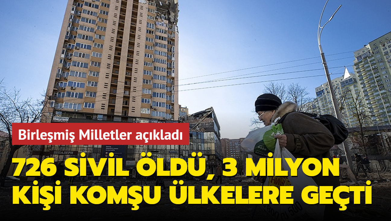 Birlemi Milletler: Ukrayna'da en az 726 sivil ld