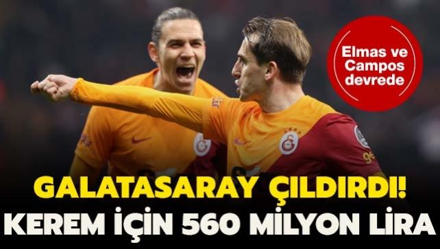 Galatasaray ldrd! Kerem Aktrkolu iin 560 milyon lira