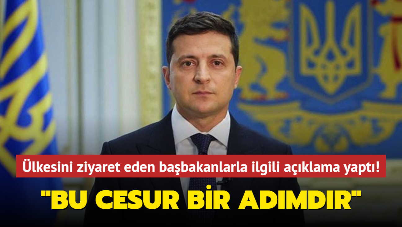 Zelenskiy'den lkesini ziyaret eden  babakanla ilgili aklama! "Bu cesur bir admdr"