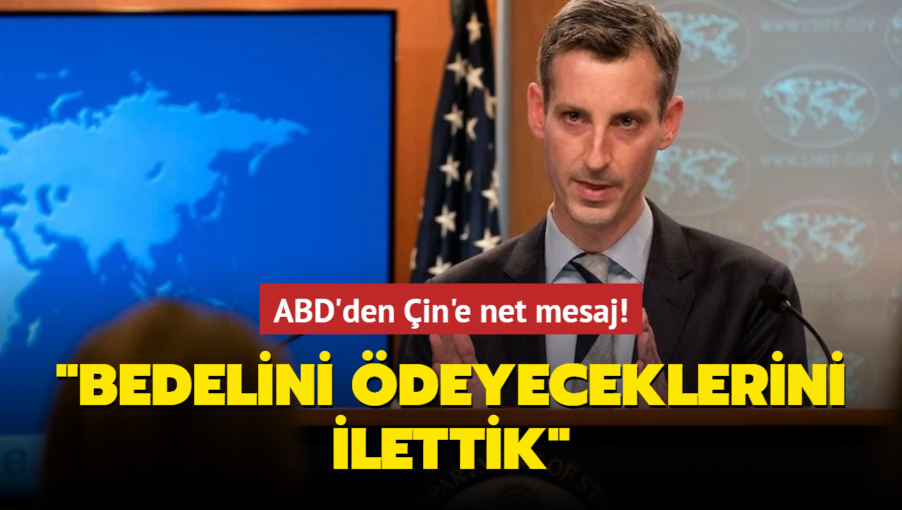 ABD'den in'e net mesaj! "Bedelini deyeceklerini ilettik"