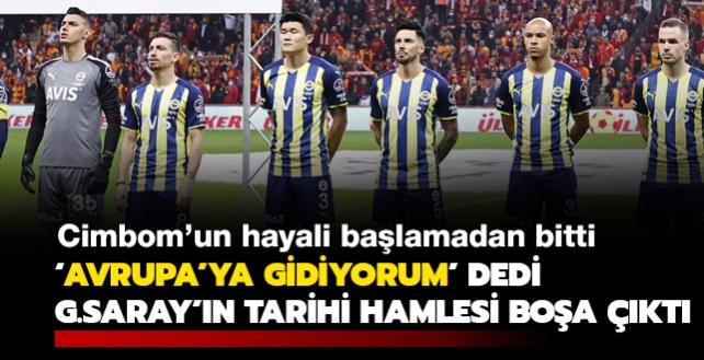 'Avrupa'ya gidiyorum' dedi, Galatasaray'n tarihi transfer hayali balamadan bitti