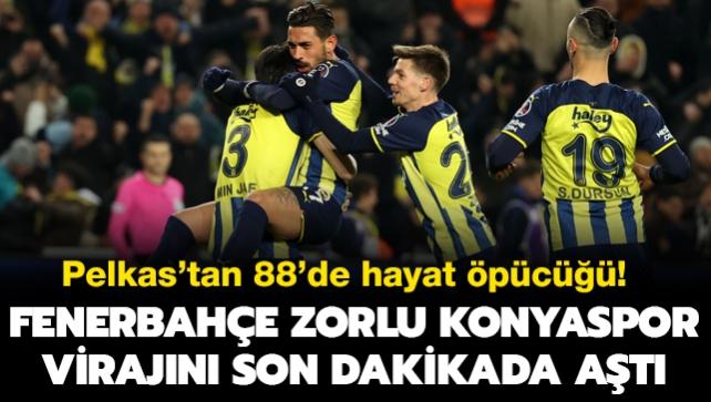 Dimitris Pelkas'tan 88'de hayat pc! Fenerbahe zorlu Konyaspor virajn son anda at