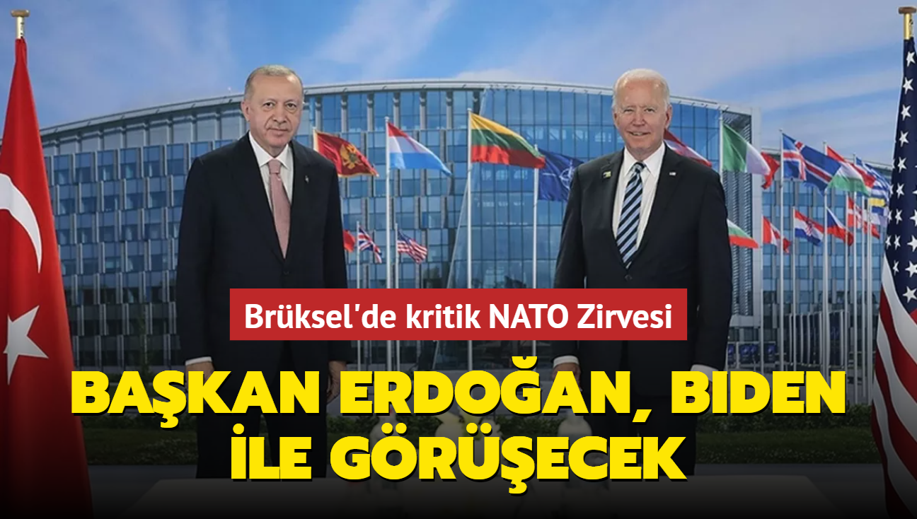 Brksel'de kritik NATO Zirvesi... Bakan Erdoan, Biden ile grecek