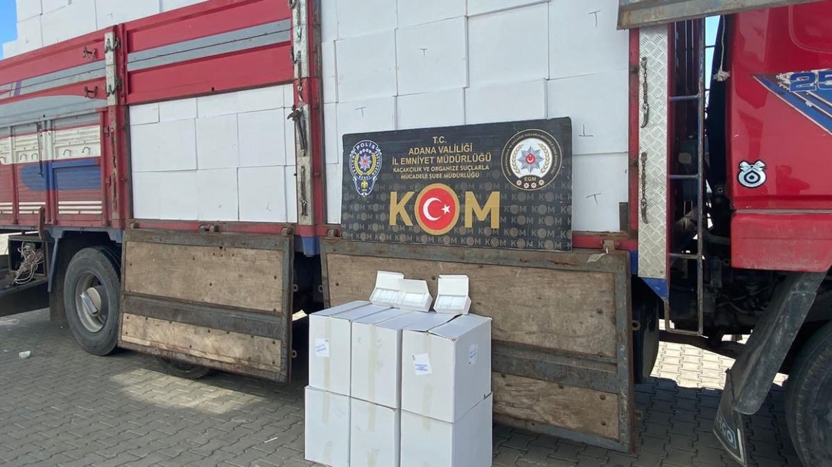 Adana'da kaaklk operasyonu: 9 milyon makaron ele geirildi