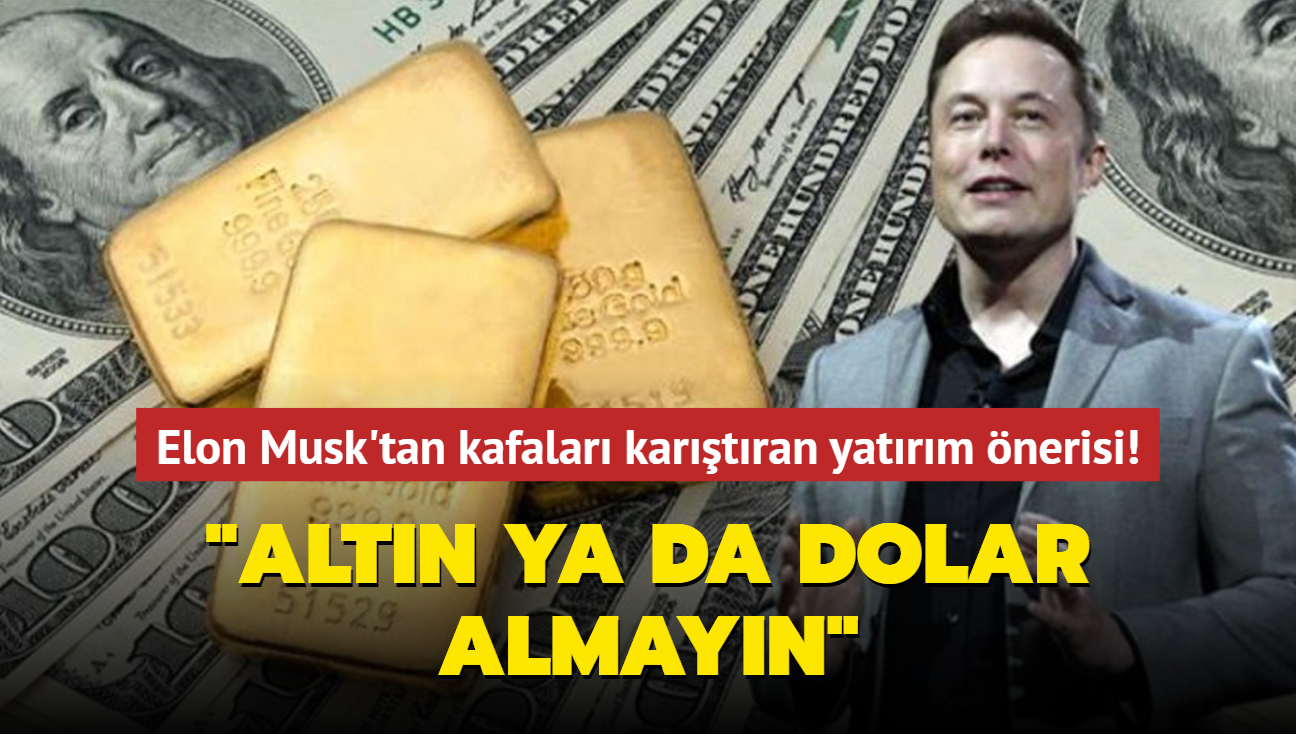 Elon Musk'tan kafalar kartran yatrm nerisi! "Altn ya da dolar almayn"