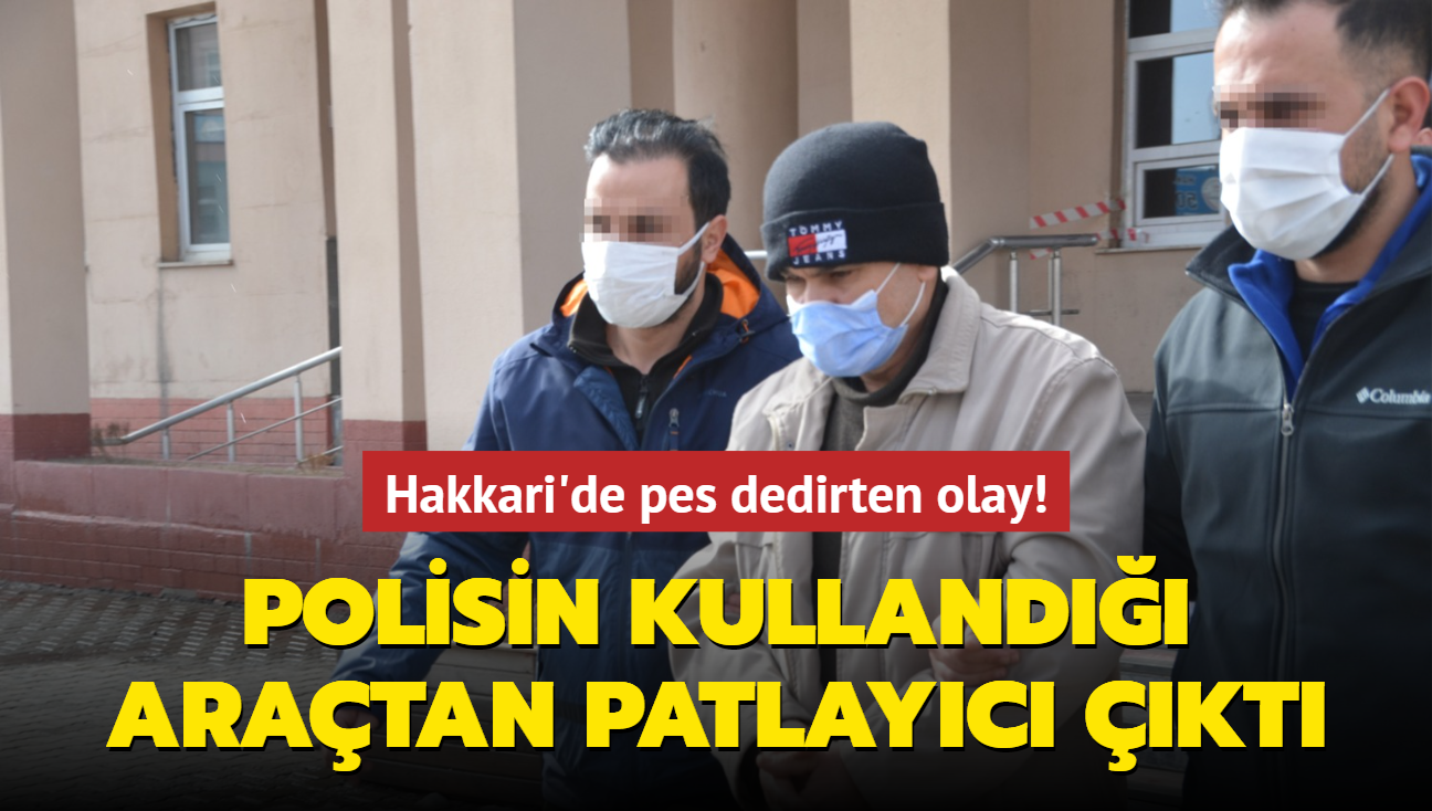 Hakkari'de pes dedirten olay! Polisin kulland aratan 52 kilo patlayc kt