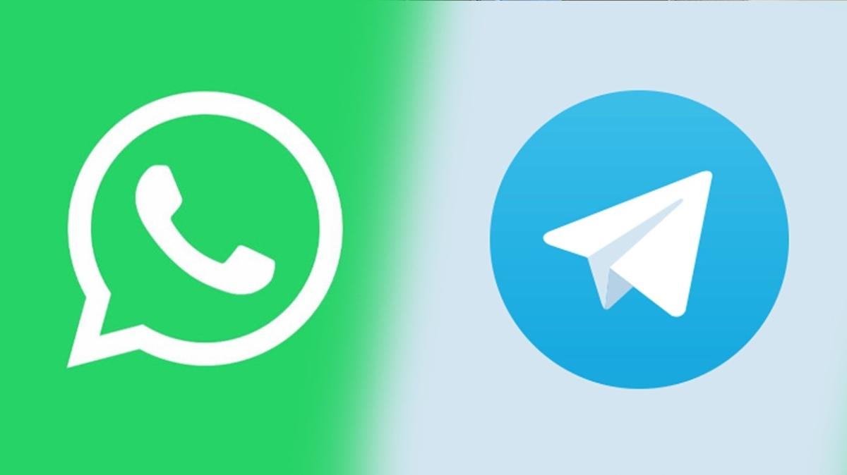 Senaryo tersine dnd: Telegram WhatsApp' sollad! Kullanm orannda byk ykseli