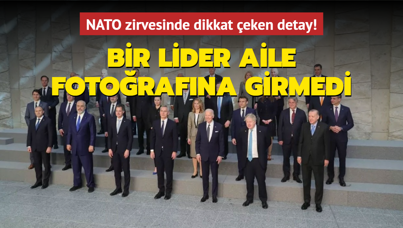 NATO zirvesinde dikkat eken detay! Bir lider aile fotorafna girmedi