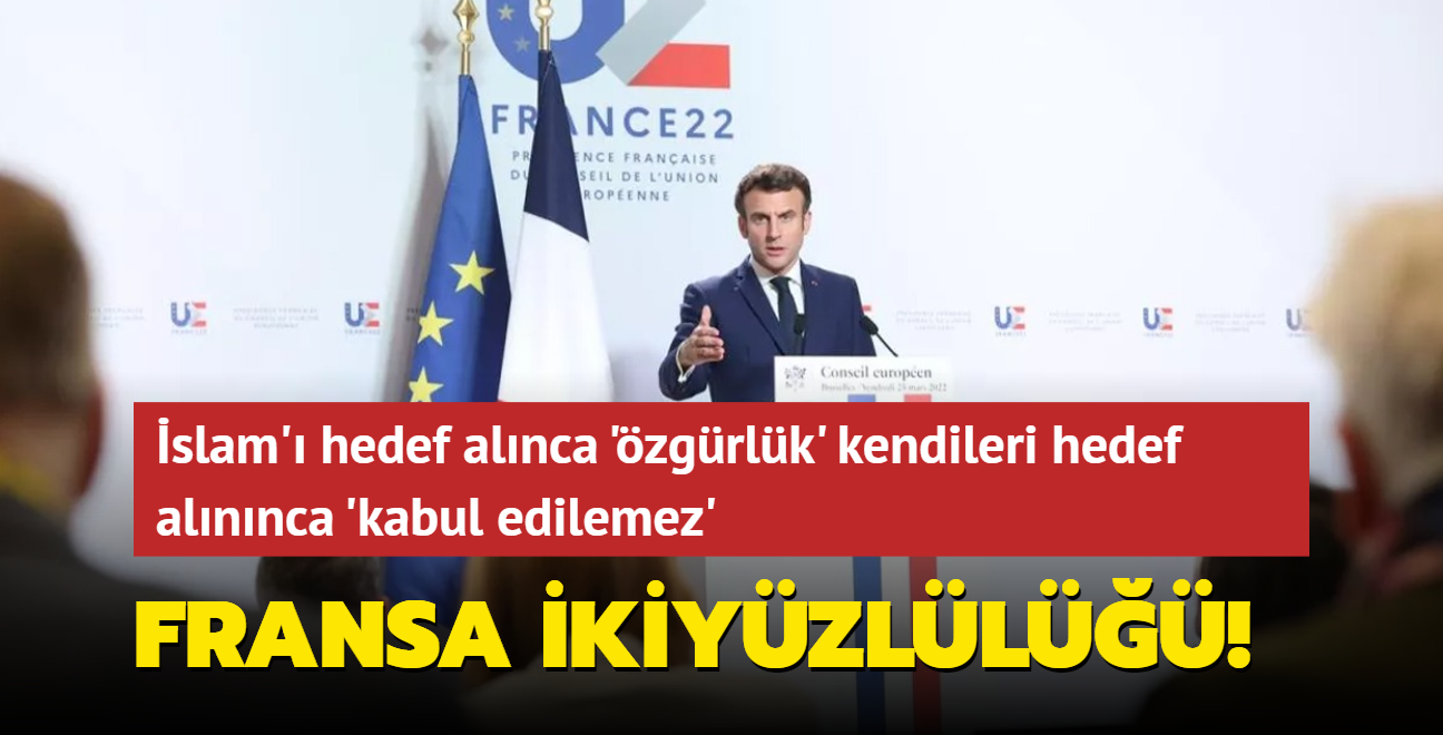 Fransa ikiyzll! slam' hedef alnca 'zgrlk' kendileri hedef alnnca 'kabul edilemez'