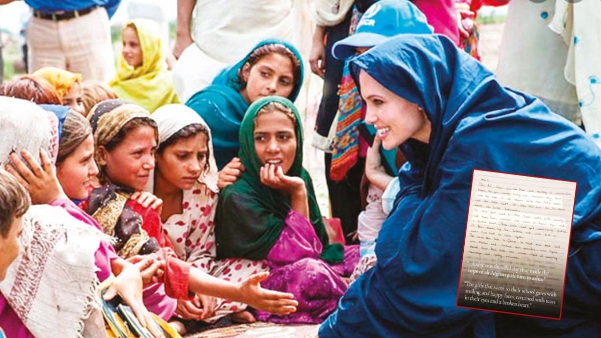Angelina Jolie'den Afgan kzlar iin ar