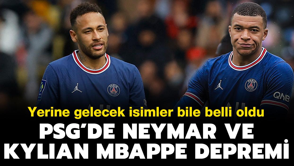 PSG'de Neymar ve Kylian Mbappe depremi! Yerine gelecek isimler bile belli oldu