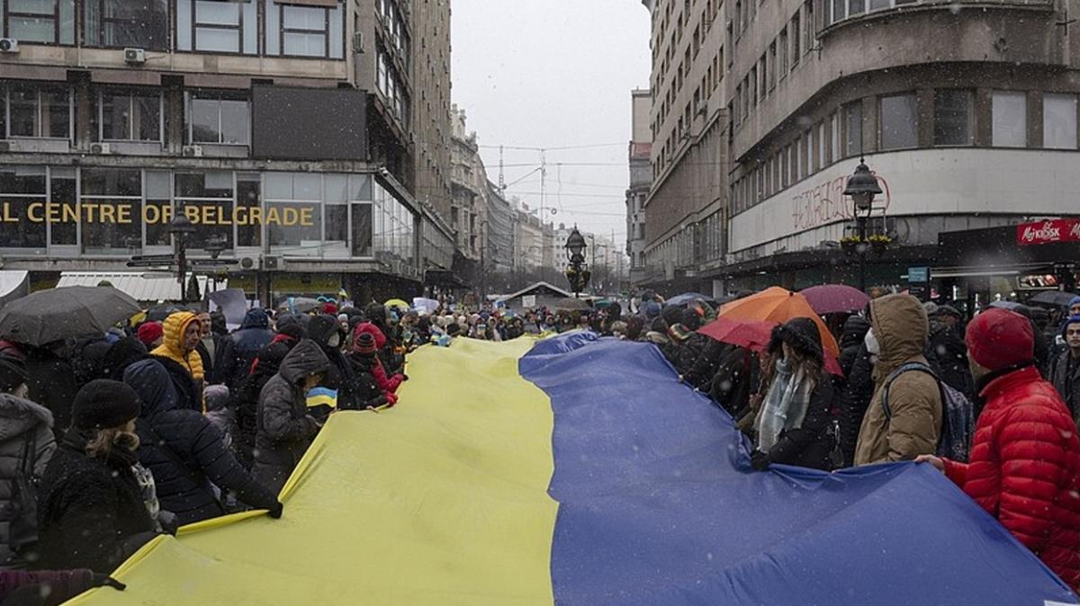 Srbistan'da Rusya protesto edildi