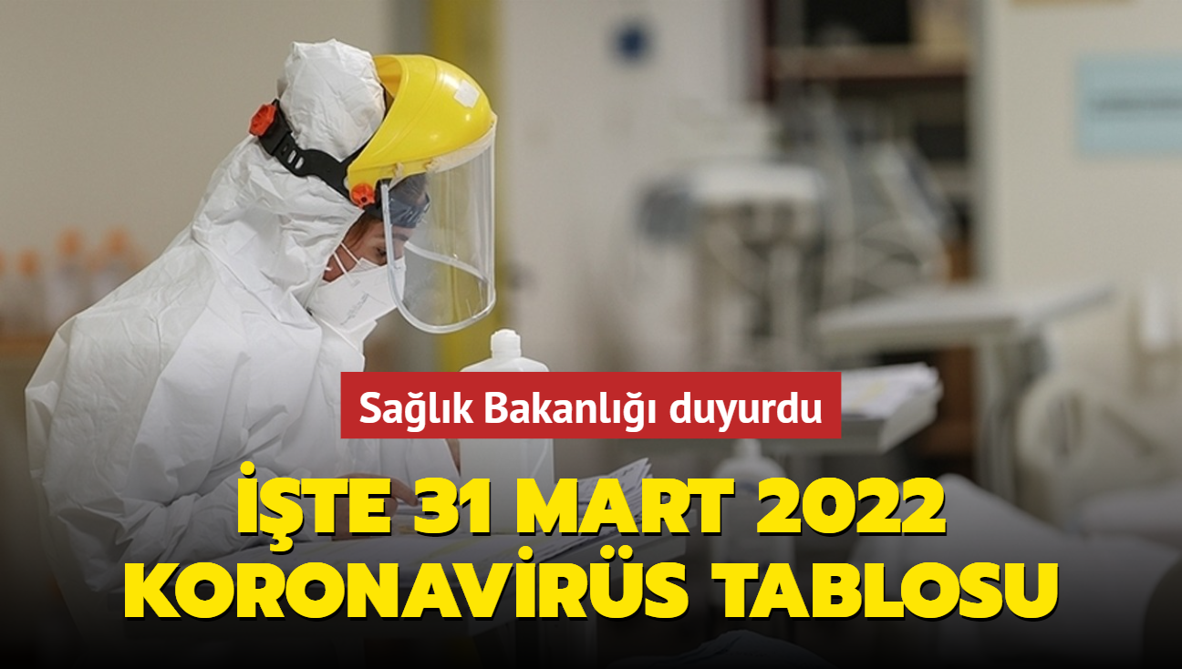 Salk Bakanl koronavirste gncel verileri paylat... te 31 Mart 2022 koronavirs tablosu