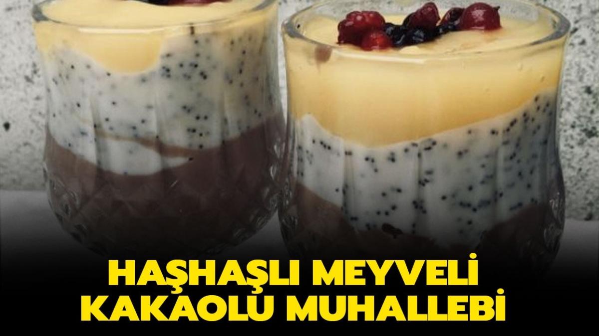 Gelinim Mutfakta hahal meyveli kakaolu muhallebi tarifi... Hahal meyveli kakaolu muhallebi nasl yaplr"