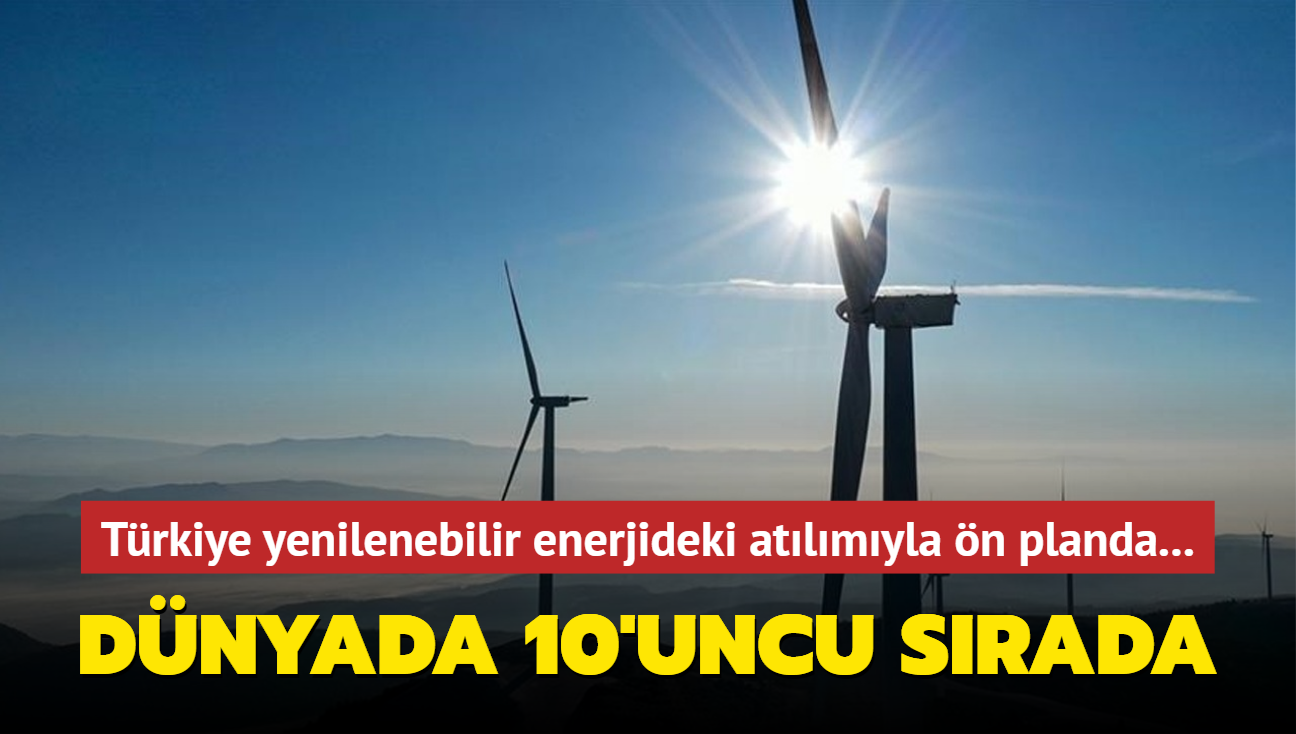 Trkiye yenilenebilir enerjideki atlmyla n planda... Dnyada 10'uncu srada yer alyor