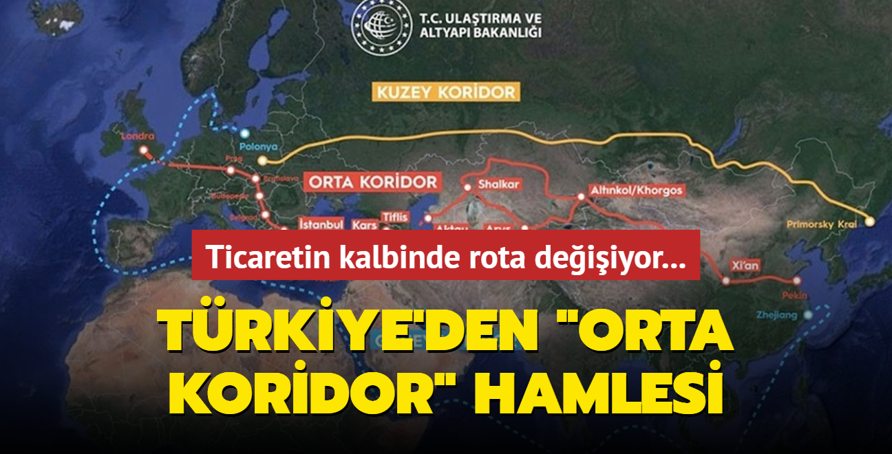 Trkiye 'Orta Koridor' iin harekete geti! 600 milyar dolarlk ticaret hattnda rota deiiyor