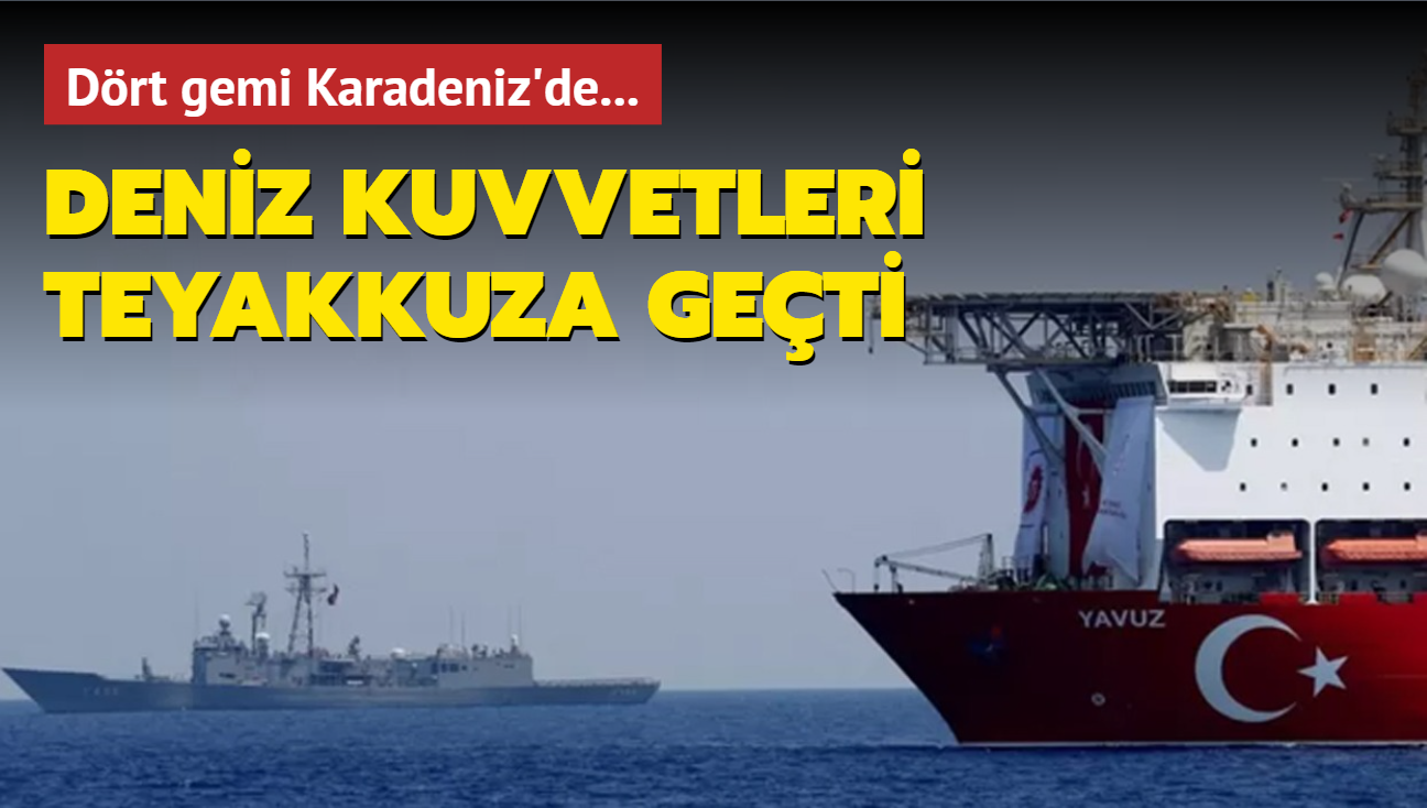 Drt gemi Karadeniz'de... Deniz Kuvvetleri teyakkuza geti