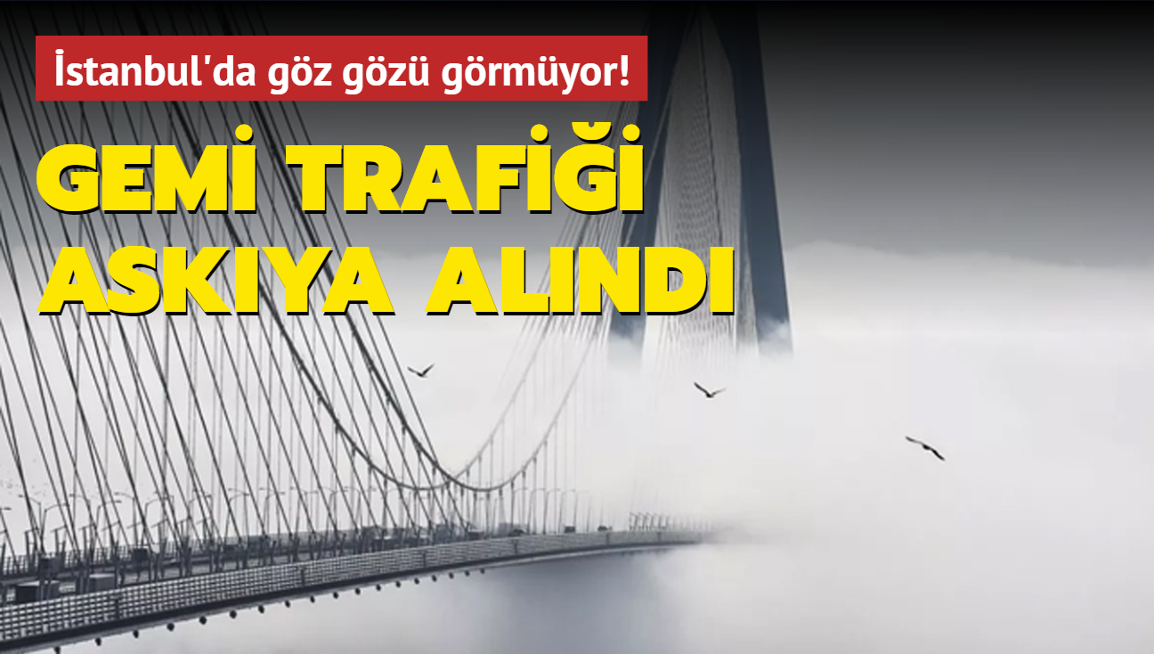 stanbul Boaz'nda transit gemi trafii askya alnd