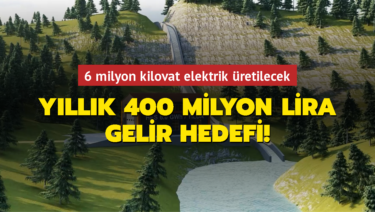 6 milyon kilovat elektrik retilecek... Yllk 400 milyon lira gelir hedefi!