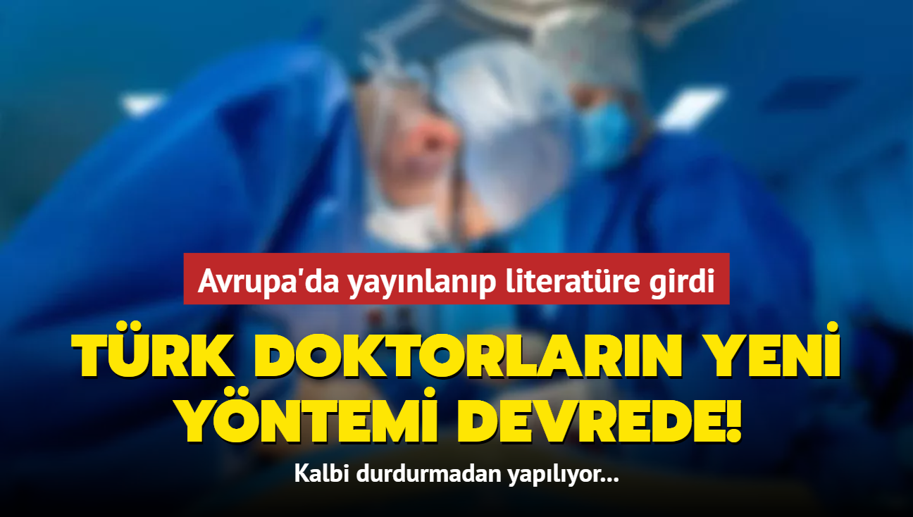 Trk doktorlarn yeni yntemi devrede! Avrupa'da yaynlanp literatre girdi