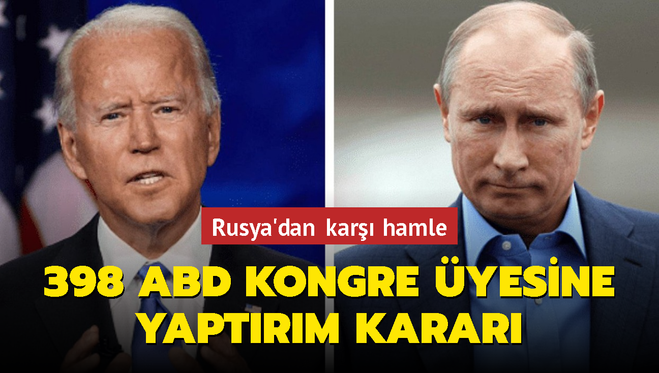 Rusya'dan kar hamle: 398 ABD Kongre yesine yaptrm karar