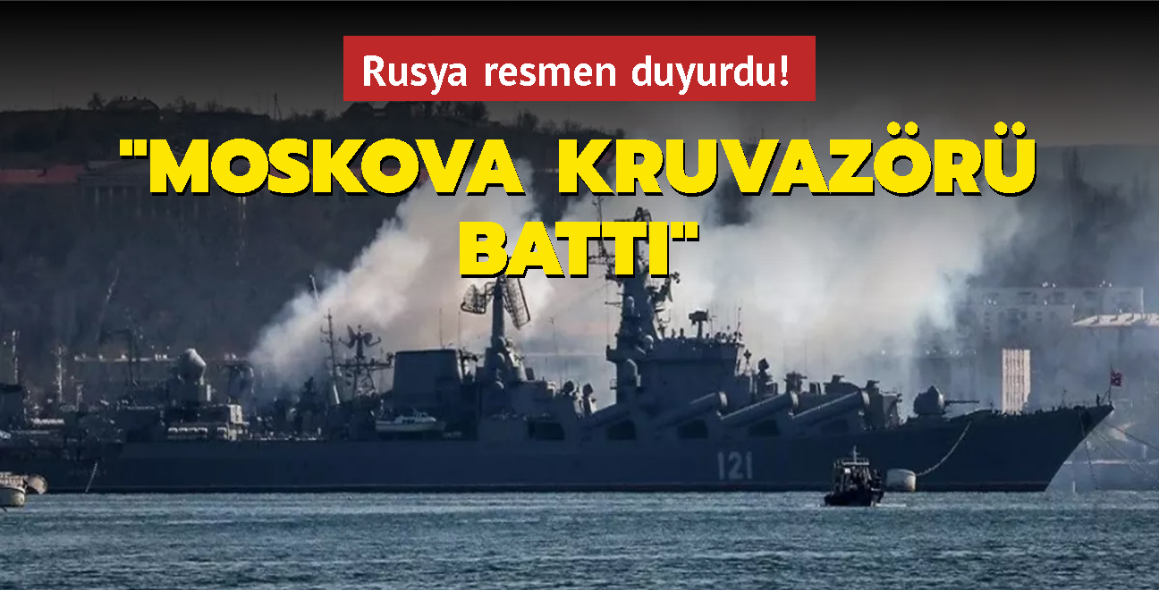 Rusya, "Moskova" kruvazrnn battn duyurdu