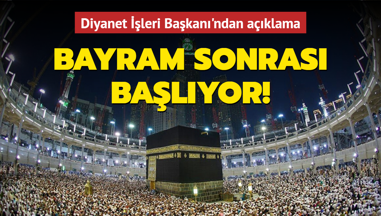 Diyanet leri Bakan'ndan aklama! Bayram sonras balyor