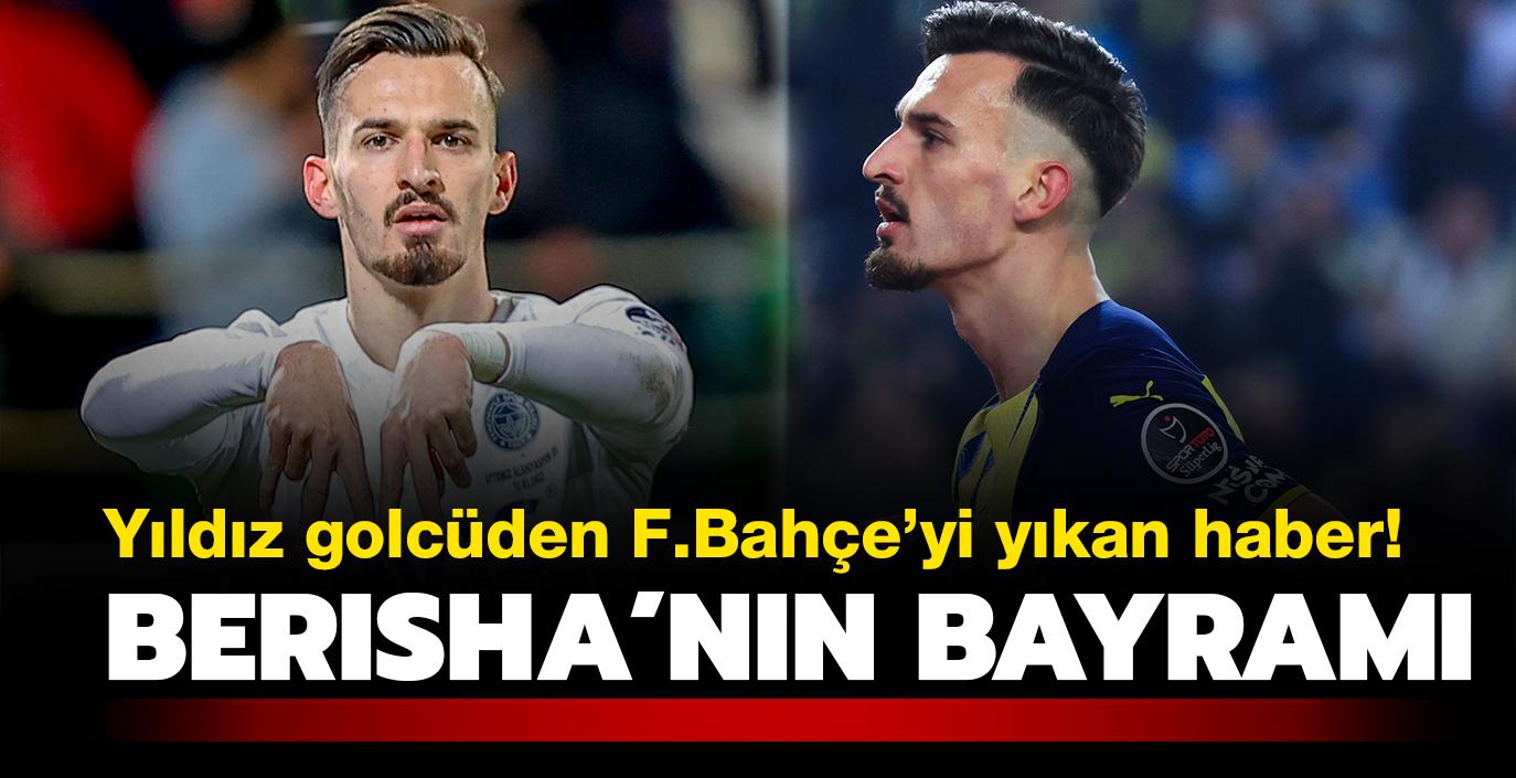 Mergim Berisha'nn bayram! Yldz golcden Fenerbahe'yi ykan haber