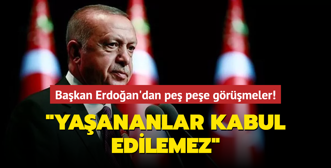 Bakan Erdoan'dan pe pee grmeler! "Mescid-i Aksa'da yaananlar kabul edilemez"