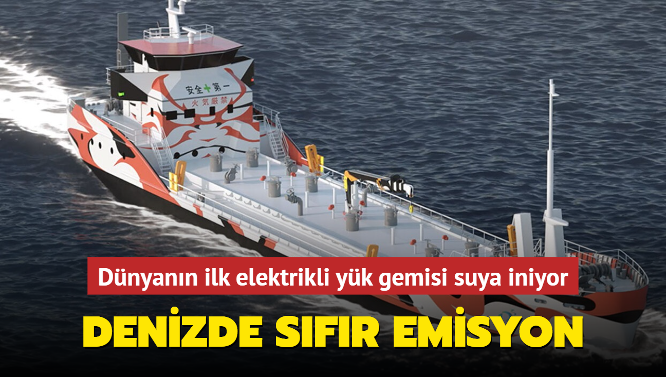 Dnyann ilk elektrikli yk gemisi suya iniyor! Denizde sfr emisyon...